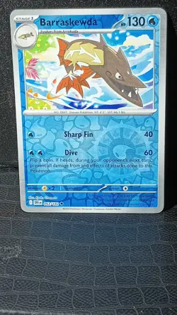 Pokemon Trading Cards-Set Destined Rivals-Reverse Holo Barraskewda 63/182 - Image 1