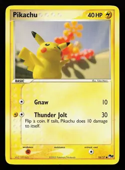 Pikachu 16/017 Common POP Series 2 Pokemon Card - Image 1