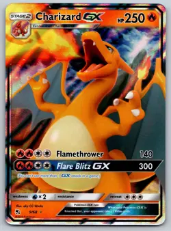 Charizard GX 9/68 Hidden Fates NM Pokemon Card TCG - Image 1