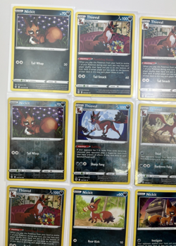 12 Card Lot Nickit Thievul common rare Reverse Holo Pokemon TCG - Image 2