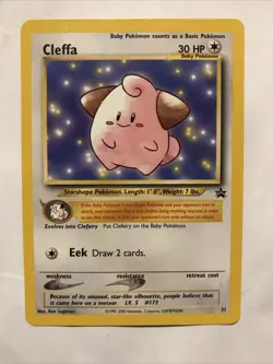 CLEFFA Pokemon Card - WOTC Promo - Black Star - #31 - NM - Image 1