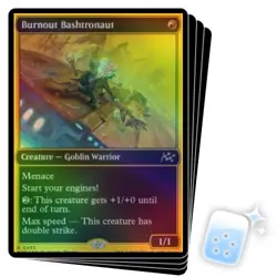 FOIL BURNOUT BASHTRONAUT (FIRST-PLACE FOIL) X4 Aetherdrift DFT Magic MTG CARD - Image 1