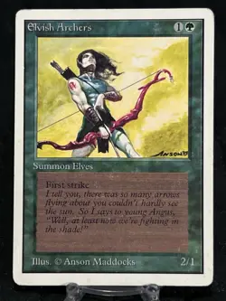 Magic the Gathering Unlimited Edition Elvish Archers ~MP/HP~ - Image 1
