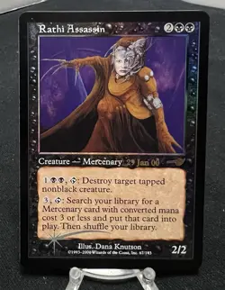 Magic the Gathering Rathi Assassin *Foil* Nemesis 67/143 Prerelease Promo MTG - Image 1