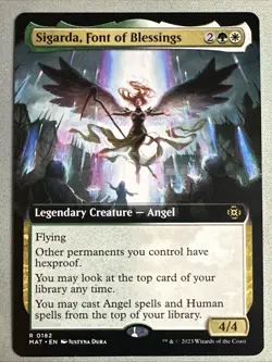 MTG / Sigarda, Font of Blessings / MAT / #182 / Regular (Extended Art) Rare / NM - Image 1