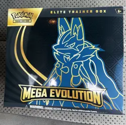 POKEMON TCG MEGA EVOLUTION ETB ELITE TRAINER BOX (LUCARIO) NEW SEALED FACTORY - Image 1