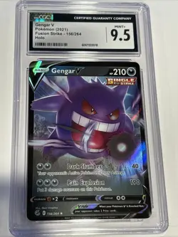 Gengar V Ultra Rare Fusion Strike 156/264 CGC 9.5 Mint+ Pokemon Sword & Shield - Image 1