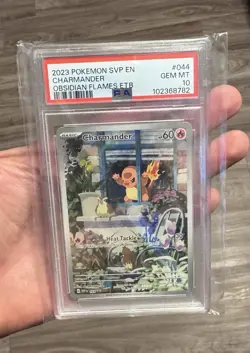 Pokemon 2023 SVP en Obsidian Flames ETB Charmander 044 PSA 10 - Image 1