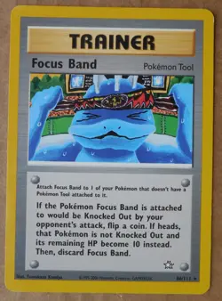 Focus Band 86/111 Rare Non-Holo Neo Genesis Set Pokemon Trainer Card NM - Image 1