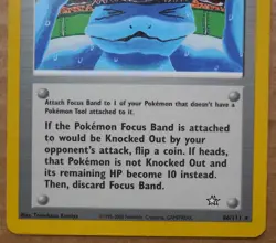 Focus Band 86/111 Rare Non-Holo Neo Genesis Set Pokemon Trainer Card NM - Image 3