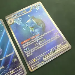 2023 Pokemon Squirtle, Wartortle, & Blastoise EX Scarlet & Violet 151 IR/SIR Set - Image 4