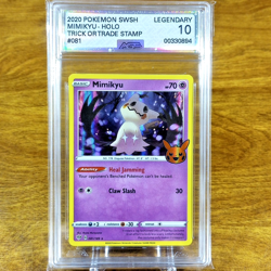 Pokemon Trick or Trade Stamp Mimikyu 081/189 AGS Legendary 10 Holo Rare 2020 - Image 1