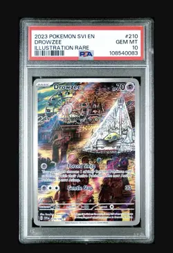 Pokemon TCG Drowzee Scarlet & Violet Base Set Holo Illustration 210/198 PSA 10 - Image 1