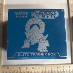 2016 POKEMON XY STEAM SIEGE ELITE TRAINER BOX ETB FACTORY SEALED No Tears - Image 1