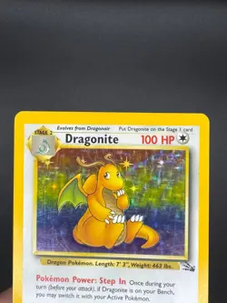Dragonite 04/62 Pokemon TCG Vintage Fossil Unlimeted Holo Rare - Lightly Played - Image 3