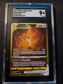 Pokemon 2023 Crown Zenith Arceus Vstar Gold Secret Rare #GG70/GG70 SGC 9 MT - Image 1