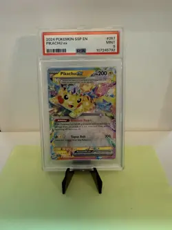 Pokemon TCG: Surging Sparks Pikachu ex 057/191 Double Rare PSA 9 - Image 2