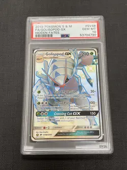 Pokemon PSA 10 Golisopod GX Hidden Fates SV48/SV94 Holo Full Art - Image 1