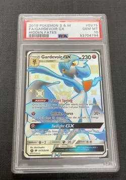 PSA 10 GEM MINT 2019 Pokemon Hidden Fates GARDEVOIR GX SV75 Full Art - Image 1