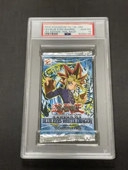 Yugioh Legend Of Blue Eyes White Dragon Booster Pack 1st edition PSA 10 LOB - Image 1