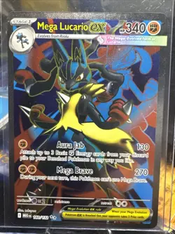 Mega Lucario Ex Full Art Ultra Rare 160/132 Pokemon Card NM/M Mega Evolutions - Image 1