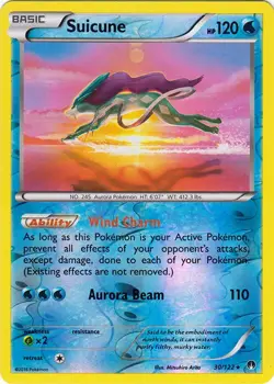 Suicune 30/122 Reverse Holo Breakpoint Pokemon Card NM - Image 1