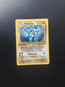 Machamp 8/102 1st Ed. Base Set LP Holo Rare Vintage WOTC Pokemon Card - Image 1