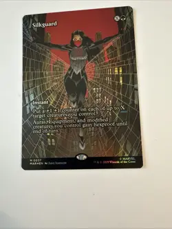 WOTC Marvel Eternal-Legal Silkguard (Borderless) (MR) (Foil) NM - Image 1