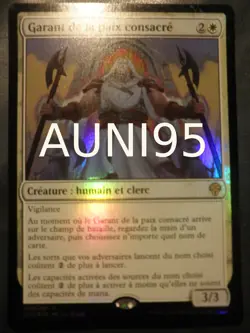 mtg magic Anointed Peacekeeper FOIL FRENCH vf fr Garant de la paix consacre - Image 1