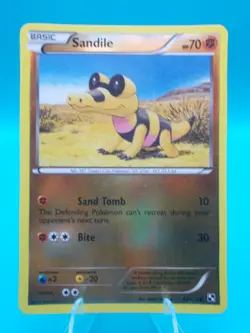 Sandile 63/114 Black & White Pokemon TCG Reverse Holo Near Mint/Mint - Image 1