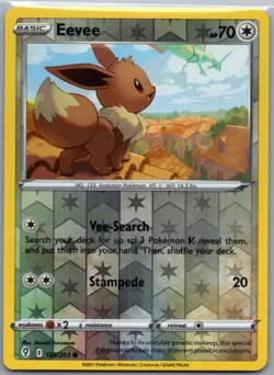Eevee 125/203 Common - Pokemon TCG SWSH: Evolving Skies - Reverse Holo (NM) - Image 1