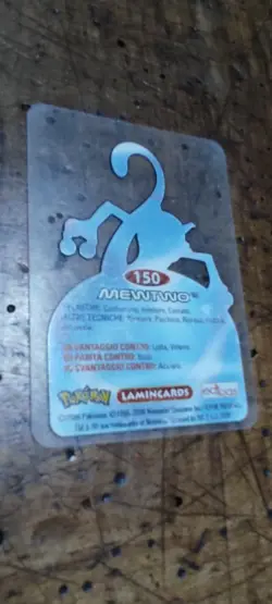 Mewtwo 151 Pokemon Lamincards Edibas - ITA - PLAYED - Image 2