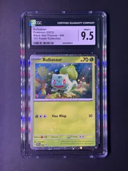 Bulbasaur Pokemon (2023) Black Star Promos - 046 - SWIRL - CGC Mint+ 9.5 - Image 1