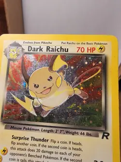 Dark Raichu Rocket Set Pokemon Tcg 2000 Secret Rare Holo Swirl 83 83/82 - Image 3