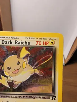 Dark Raichu Rocket Set Pokemon Tcg 2000 Secret Rare Holo Swirl 83 83/82 - Image 5