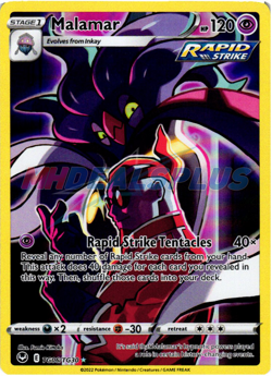NM Pokemon Silver Tempest Malamar Trainer Gallery TG06 Full Art #TG06/TG30 - Image 1