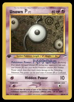 Pokemon Tcg LP Unown P [1st Edition] #58 Neo Destiny - Image 1