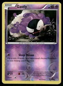 Pokemon Tcg Gastly [Reverse Holo] #33 Pokemon Generations LP - Image 1