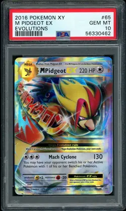 2016 Pokemon XY Evolutions M Pidgeot EX #65 PSA 10 GEM MINT - Image 1