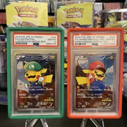 2016 Pokemon Mario & Luigi Pikachu 294/XY-P & 296/XY-P - PSA 10 - Image 1