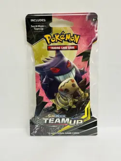 Pokemon Team Up Sleeved Booster Pack Sealed -Gengar Mimikyu Art - Image 1