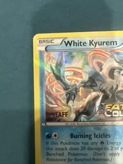 2016 POKEMON XY BLACK STAR PROMO FATES COLLIDE-STAFF WHITE KYUREM-HOLO NM Rare - Image 3
