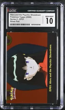 2000 Pokemon TV Animation Edition Series 2 Silver Foil Sabrina EP21 CGC 10 POP 1 - Image 1