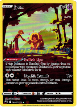 NM Pokemon Silver Tempest Jynx Trainer Gallery TG04 Full Art #TG04/TG30 - Image 1
