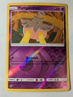 Pumpkaboo 44/111 SM Crimson Invasion Reverse Pokemon Holo Foil Nice! - Image 1