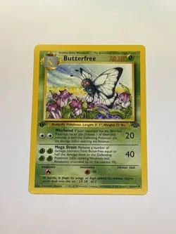 1st Edition Butterfree 33/64 Jungle Uncommon Pokemon TCG Vintage WotC 1999 NM/M - Image 1