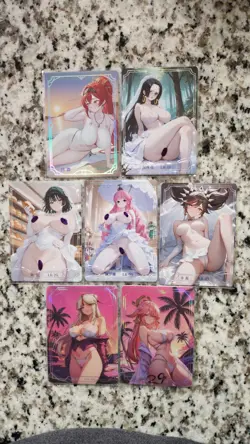 25 Mixed SFW Under the Nightgown Waifun Anime Card Lot - Image 3