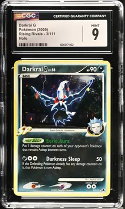 CGC 9 MINT Darkrai G 3/111 Rising Rivals Holo Rare 2009 Pokemon Card - Image 1