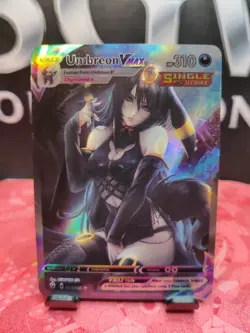 UMBREON Eevee Girls Trainer Card Goddess Waifu | Anime ACG DIY| Holo VMAX - Image 1
