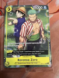 One Piece Card Game Promo Mint Roronoa Zoro OP-10-113 Sealed Learn Together Set - Image 1